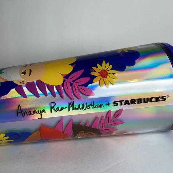 New Starbucks + Ananya Rao-Middleton 2024 Collab 24 OZ. Holographic Tumbler - Picture 5 of 8